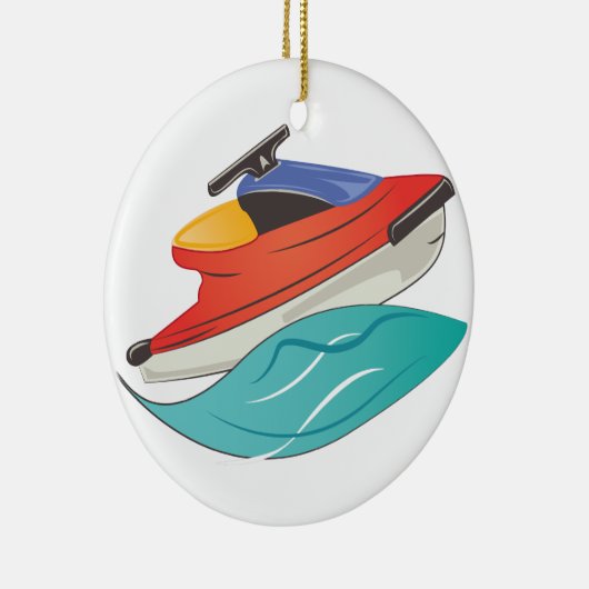 Jet Ski Keramisch Ornament (Rechts)