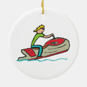 Jet Ski Keramisch Ornament (Achterkant)