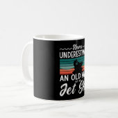 Jet Ski Never Underestimate An Old Man Jet Skiing Koffiemok (Voorkant links)