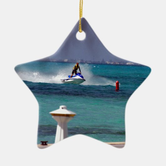 Jet Ski Paradise Keramisch Ornament (Voorkant)