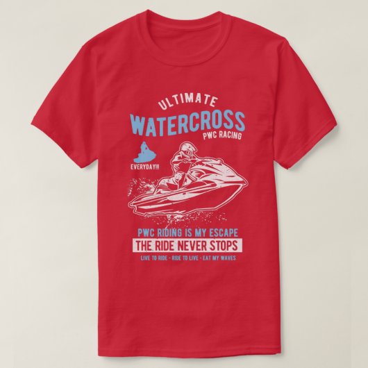Jet Ski Race Watercross PWC T-shirt (Design voorkant)