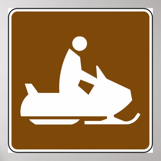 Jet Ski Sign Poster (Voorkant)