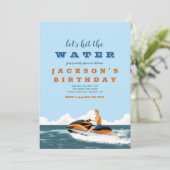 Jet Ski Uitnodigingen (Staand voorkant)