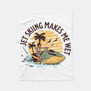 Jet skiën maakt me nat grappige jetski watersport fleece deken