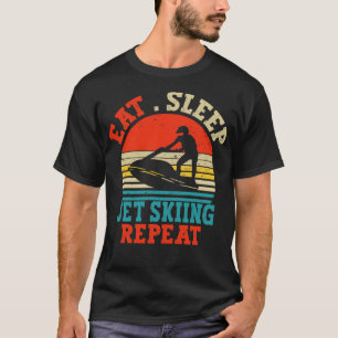 Jet Skiën  retro cadeau idee Eet slaap jets T-shirt