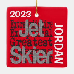 Jet Skier Extraordinaire CUSTOM Keramisch Ornament