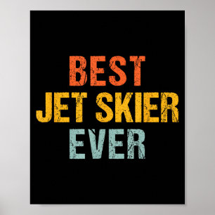 Jet skiër jet skien watersport gezegden poster