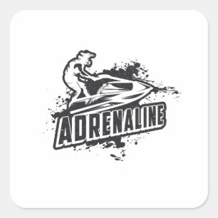 Jet Skiing Jet Ski Adrenaline Water Sports Jetski Vierkante Sticker