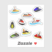 Jet Skiing Stickers (Vel)