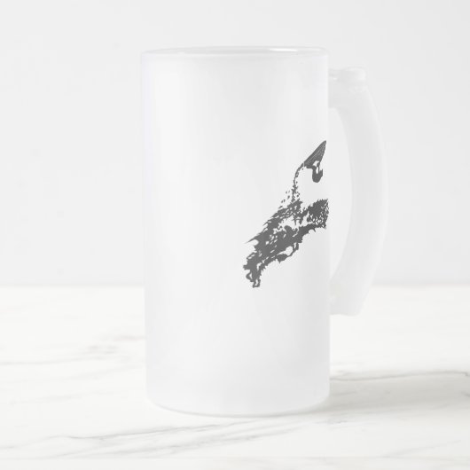 Jet ski's grote sprong matglas bierpul (Voorkant rechts)