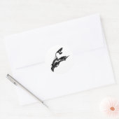 Jet ski's grote sprong ronde sticker (Envelop)