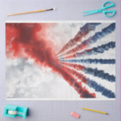 Jet Smoke Trails Rood Wit Blauw Decoupage Tissuepapier (Craft)
