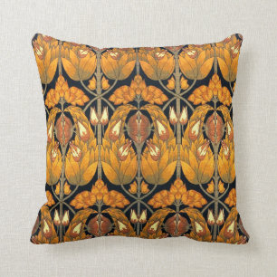 Jet victorien de coussin de Nouveau d'art vintage
