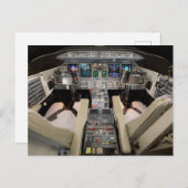 Jet Vliegtuig cockpit Briefkaart (Voorkant / Achterkant)