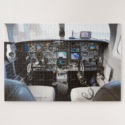 Jet vliegtuig cockpit legpuzzel (Horizontaal)