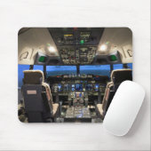 Jet vliegtuig cockpit muismat (Met muis)
