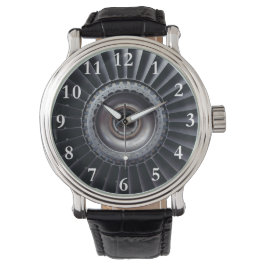 Jet-vliegtuig turbine motor gepersonaliseerd horlo horloge