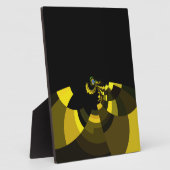 Jet Zwart en Goud Vector Art Print Grafisch Ontwer Fotoplaat (Zijkant)