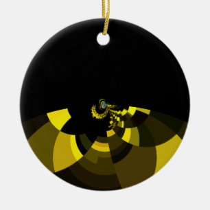 Jet Zwart en Goud Vector Art Print Grafisch Ontwer Keramisch Ornament