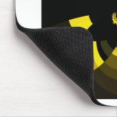 Jet Zwart en Goud Vector Art Print Grafisch Ontwer Muismat (Hoek)