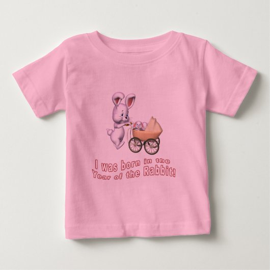 J'étais né par année des T-shirts de lapin (Devant)