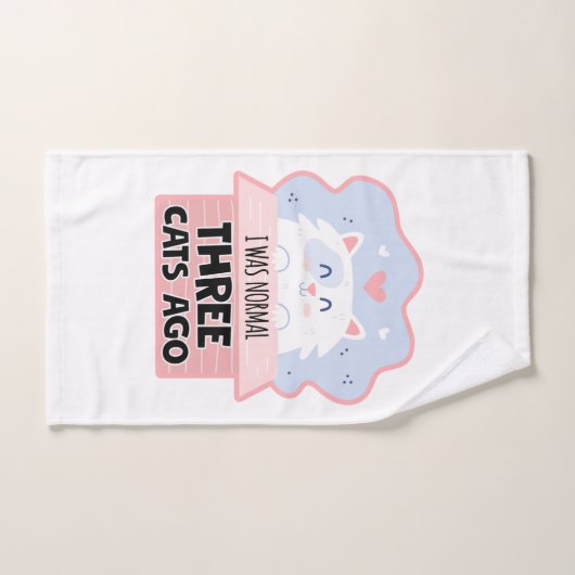 J'Étais Normal Il Y A Trois Chats (Serviette à main)