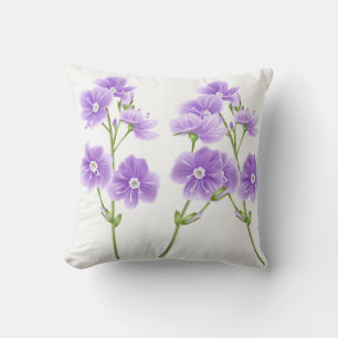 Jeté de Coussin - Fleurs Sauvages Violettes