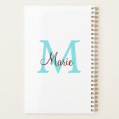 jeté simple minimal ajouter nom monogramme rose ro (Dos)