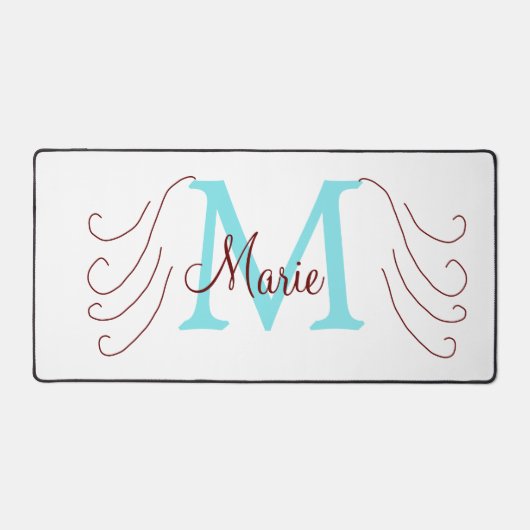 jeté simple minimal ajouter nom monogramme rose ro (Recto)