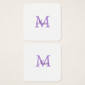 jeté simple minimal ajouter nom monogramme rose ro (Devant & derrière)