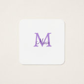 jeté simple minimal ajouter nom monogramme rose ro (Dos)
