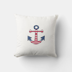 Jeter Ancre oreiller drapeau américain patriotique