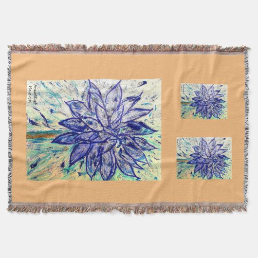 Jeter Couverture Rare Bleu Dalhia (Devant)