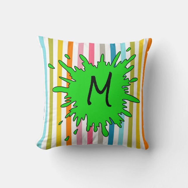 Jeter des oreillers Vert bande (Recto)