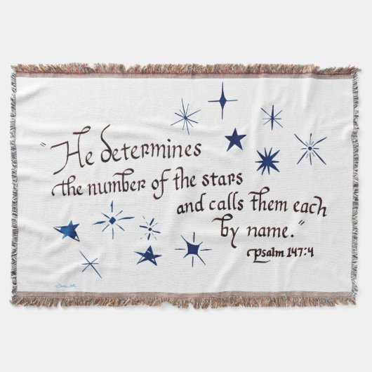 Jeter la couverture avec la Bible Verse Psaume 147 (Devant)