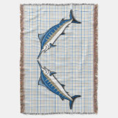 Jeter la couverture - Marlin bleu sur Plaid (devant Vertical)