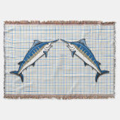 Jeter la couverture - Marlin bleu sur Plaid (Devant)