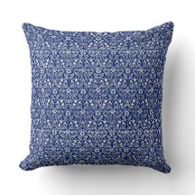 Jeter Oreiller William Morris Art Vibrant Bleu
