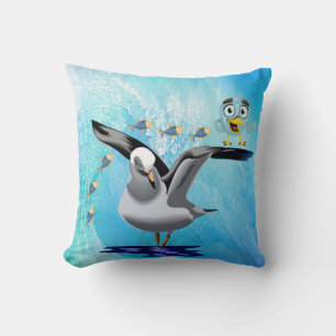 Jeter Oreillers Ocean Wave Oiseau de poisson de me