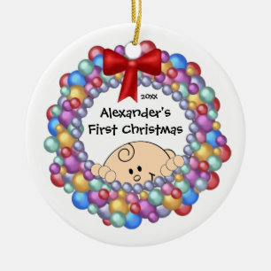 Jeter un coup d'oeil ornement de Noël du bébé de