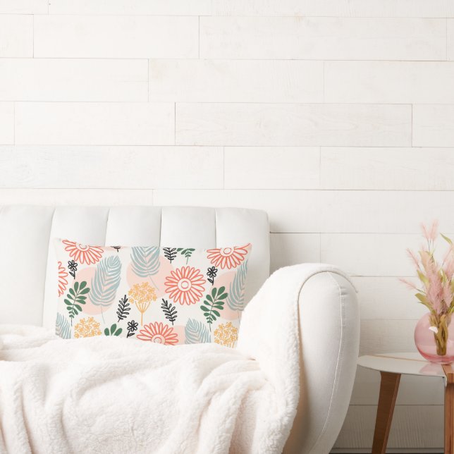 Jetez des oreillers avec un motif moderne. (Canapé)