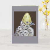 Jetez la carte bébé de mouette (Fleur jaune)