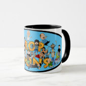 Jetez les personnages de toons Mug (Devant droit)