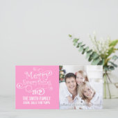 JETEZ TOUT CE QUE NOËL CARTE PHOTO ROSE (Debout devant)