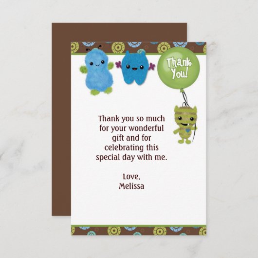 Jetez un coup d'oeil à un Boo MONSTERS Merci 3,5 p (Devant / Derrière)