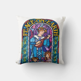 Jetez un coussin en verre tendu Paix sur Terre