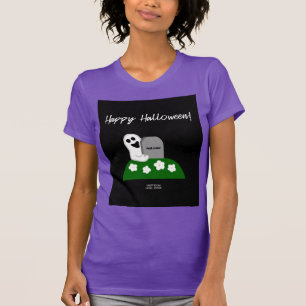 Jetez un oeil à un fantôme féminin T-shirt violet