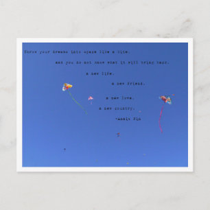 Jetez vos rêves dans l'espace carte postale