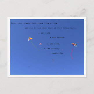 Jetez vos rêves dans l'espace carte postale