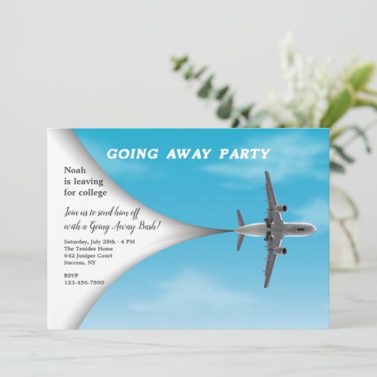 Jetliner Partir Invitation De Fête (Debout devant)